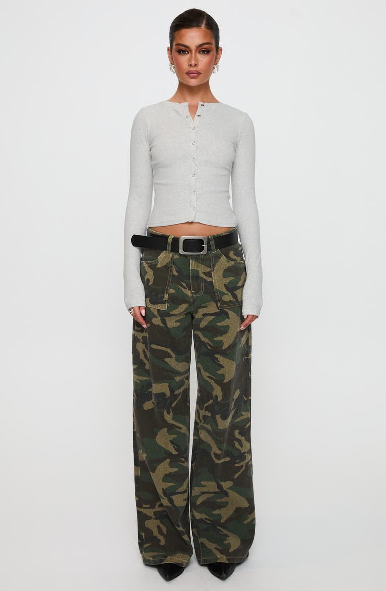 Princess Polly Sandra Dee Crop Rib Top, Alternate, color, Grey