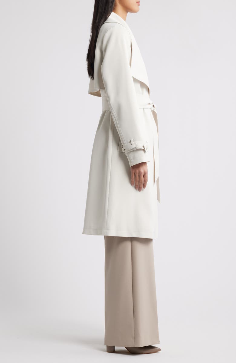 BCBG Max Azria Belted Trench Coat, Alternate, color, Marshmallow