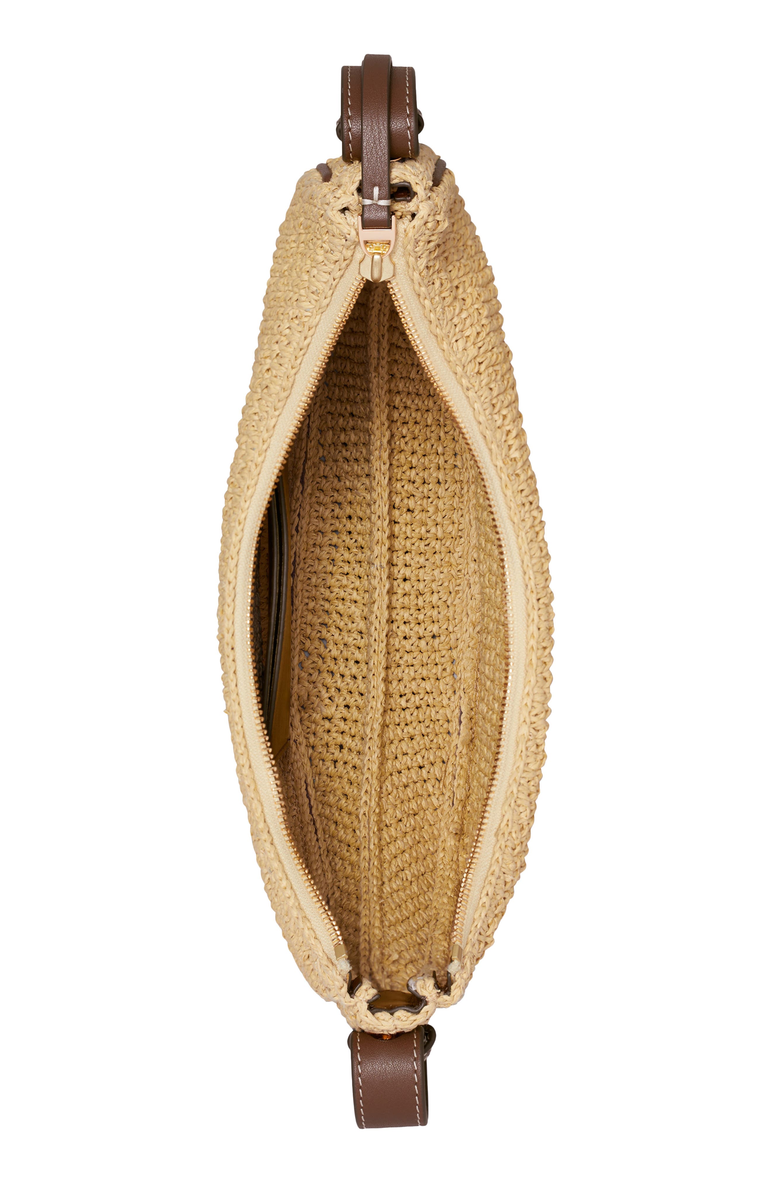 Woven Half Moon Bag, Alternate, color, NATURAL