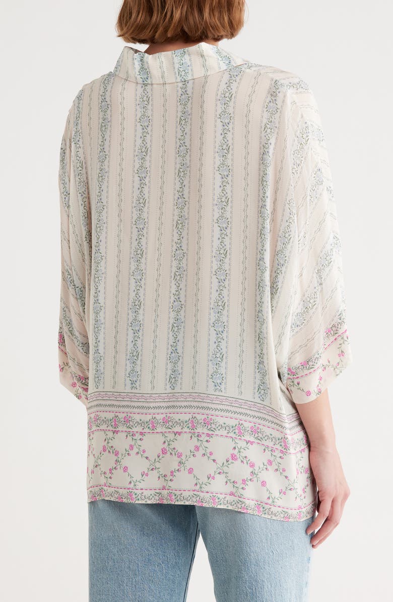 Parker The River Print Oversize Top, Alternate, color, Soft Cream