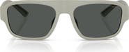 Emporio Armani 55mm Rectangle Sunglasses