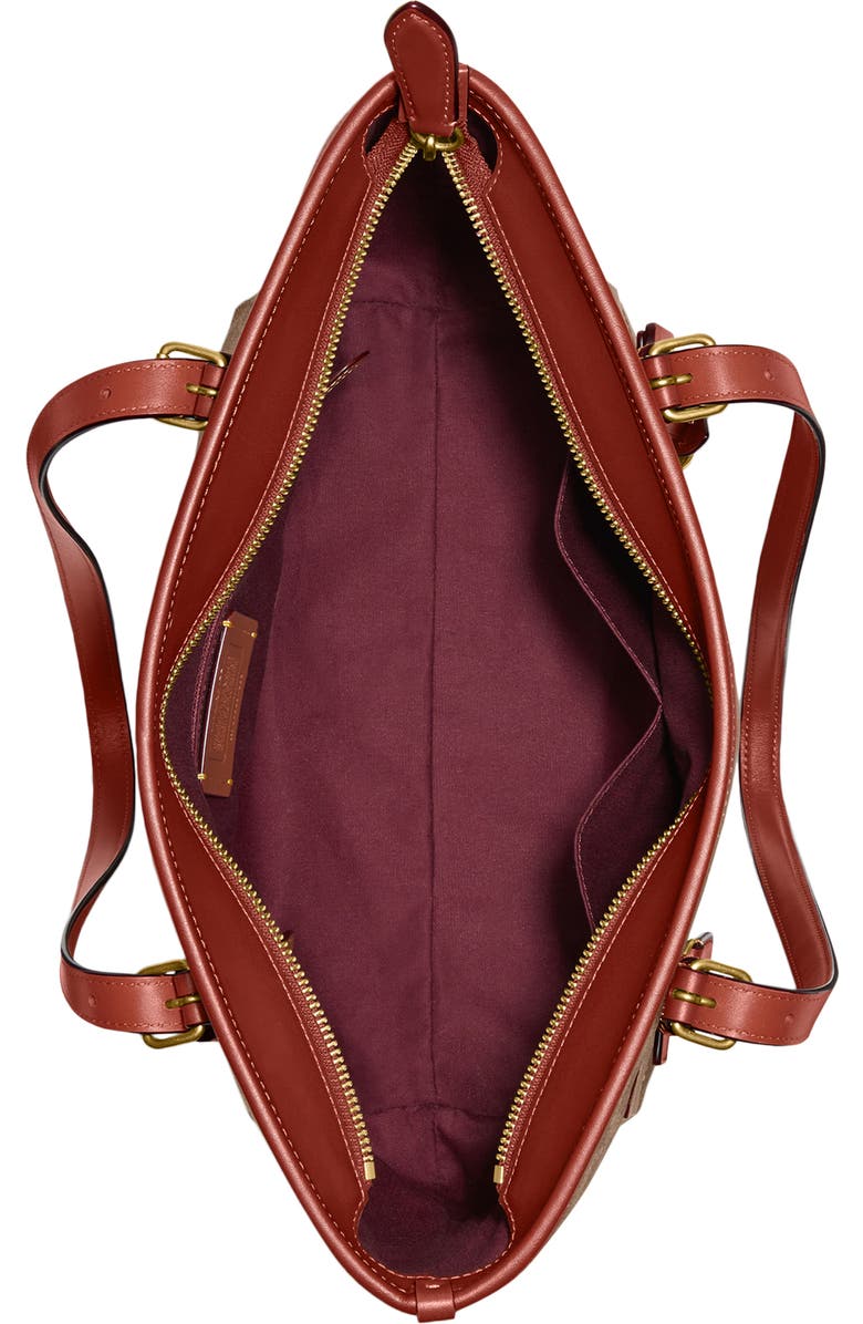 COACH Taylor Signature Coated Canvas Tote, Alternate, color,