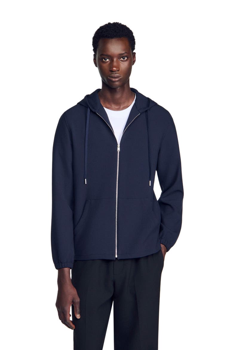 Hooded shirt jacket, Alternate, color, Navy blue