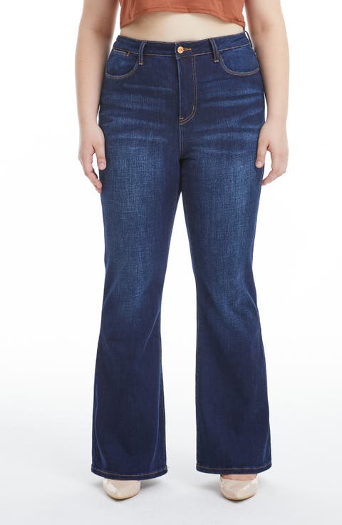 High Waist Flare Jeans (Plus)