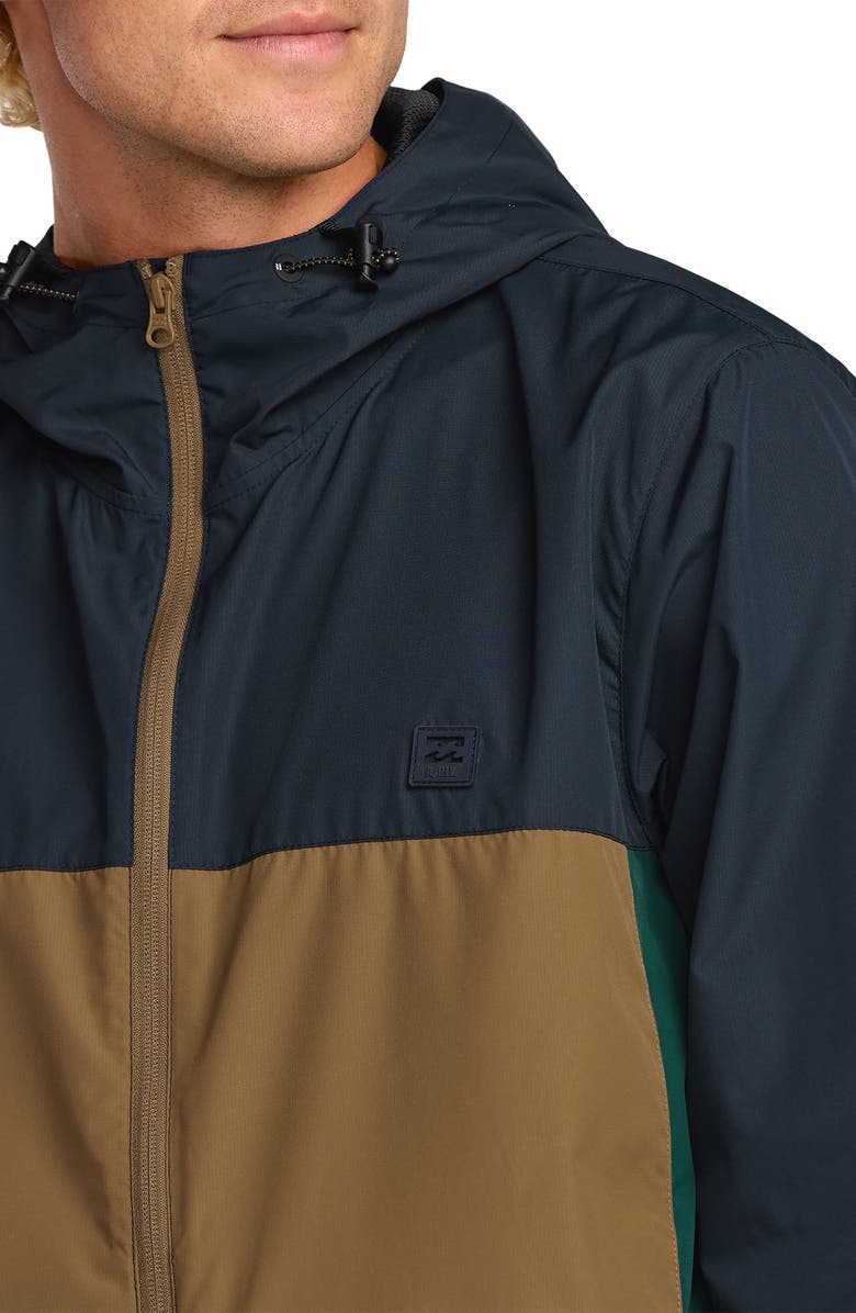 Billabong Transport Water Repellent Windbreaker, Alternate, color, Navy