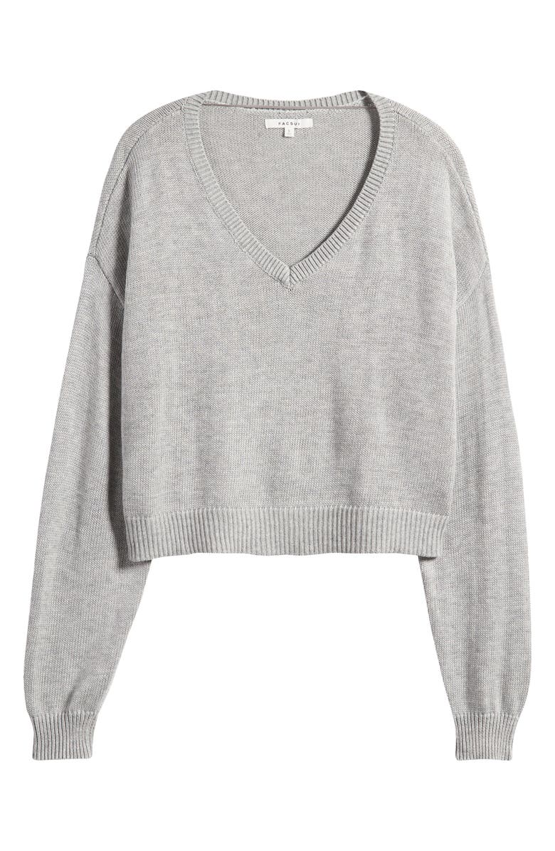 PacSun Cassandra Crop V-Neck Sweater, Alternate, color,