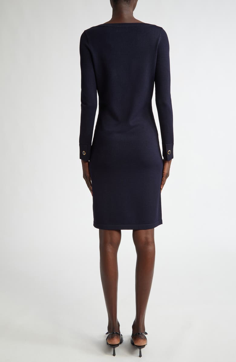 ST. JOHN Santiago Knit Long Sleeve Sweater Dress, Alternate, color, Midnight
