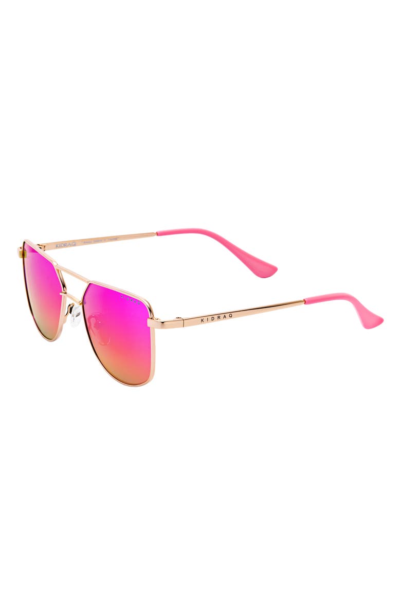 KidRaq Kids' Hipster 48mm Polarized Sunglasses, Alternate, color, Pink Mirror