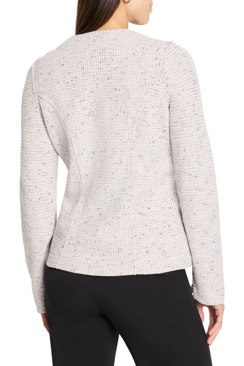 Knit & Woven Zip Front Jacket, Alternate, color, SUGAR COOKIE