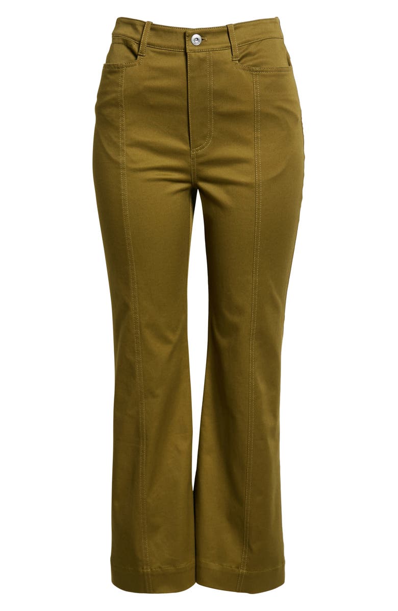 Proenza Schouler White Label Stretch Twill Crop Pants, Alternate, color, 