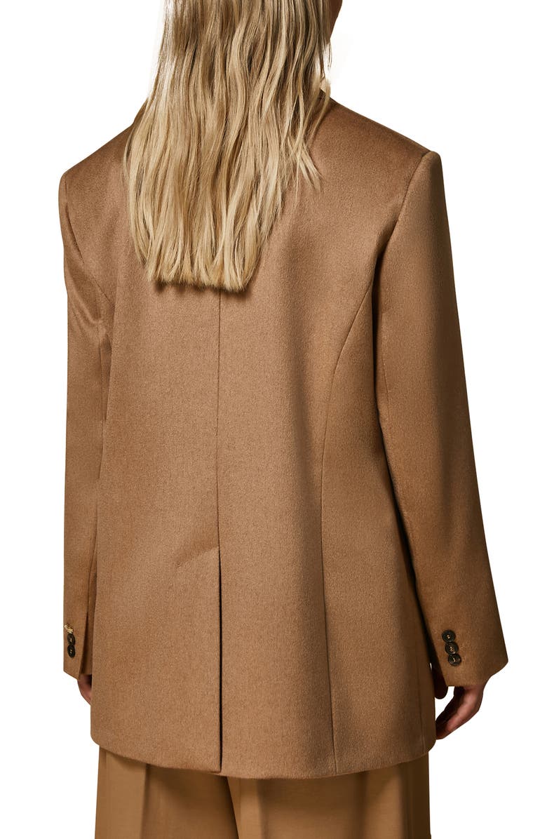 Marina Rinaldi Camel Wool Blazer, Alternate, color, 
