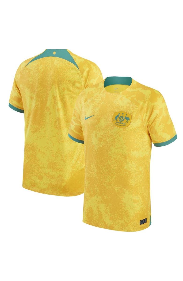 Nike Men's Nike Yellow Australia National Team 2022/23 Home Replica Jersey, Main, color,