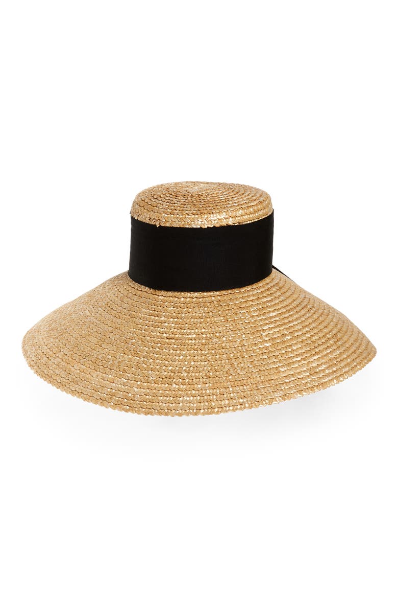 Mirabel UPF Straw Hat, Main, color, NATURAL/ BLACK
