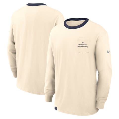 Men's Nike Natural Penn State Nittany Lions Athletic Prep Max90 Pocket Logo Long Sleeve T-Shirt