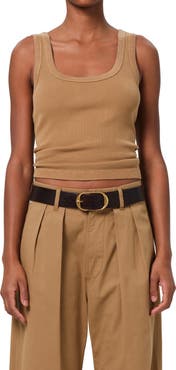 Citizens of Humanity Faye Rib Organic Cotton Blend Crop Tank