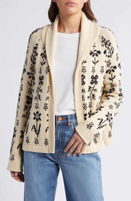 The Garden Lodge Shawl Collar Open Sweater