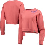LEAGUE COLLEGIATE WEAR Women's League Collegiate Wear Orange Clemson Tigers Corded Timber Cropped Pullover Sweatshirt