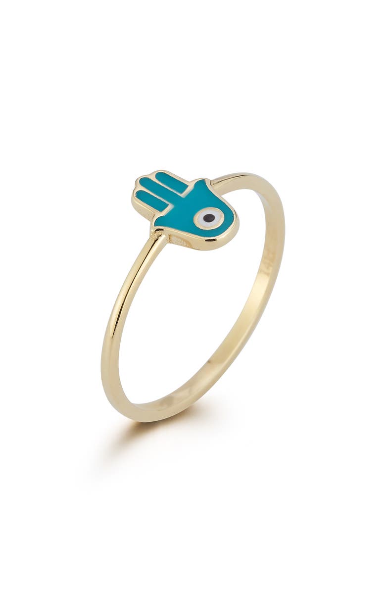 Ember Fine Jewelry Hamsa Ring, Alternate, color, Gold