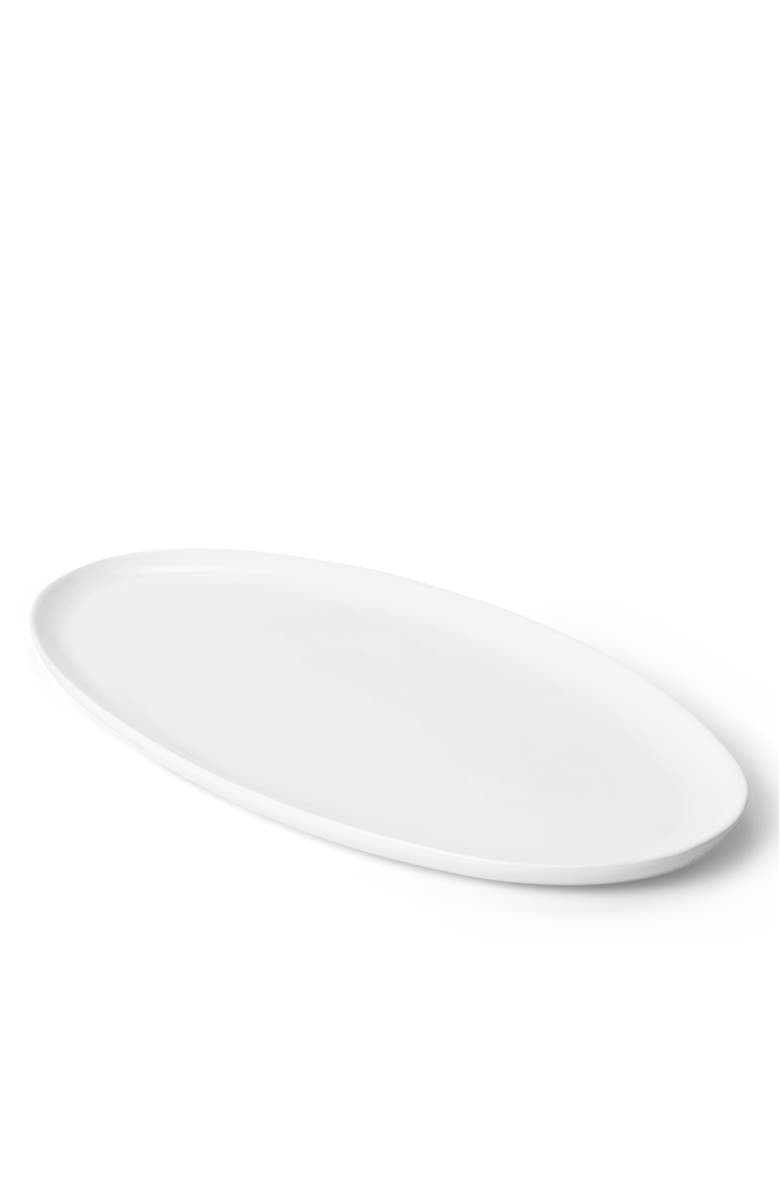 Fable Home Oval Serving Platter, Main, color, Pearl White