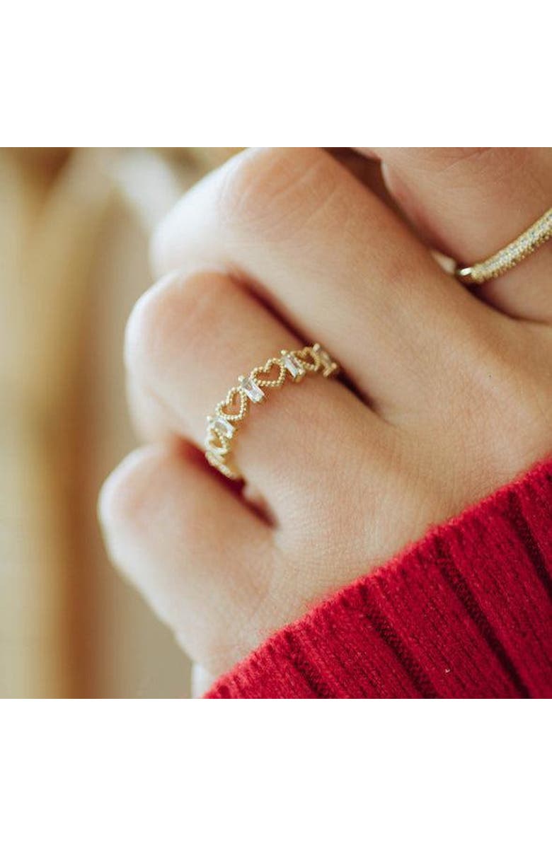 Ivy & Pearl Co. The Rosemont Heartline Ring, Alternate, color, Gold