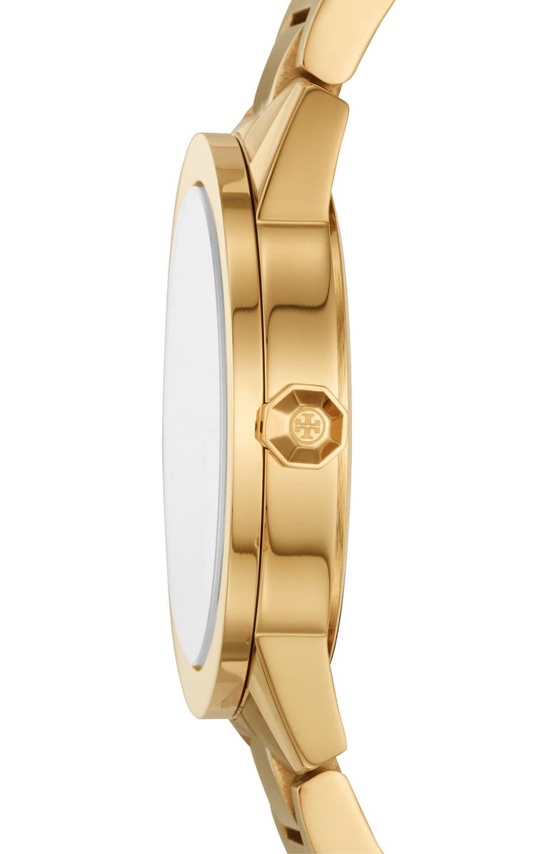 Tory Burch Gigi Bracelet Watch, 36mm, Alternate, color, Gold