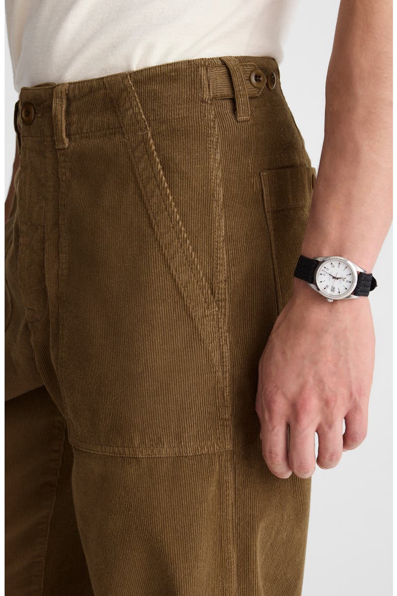 Corduroy Fatigue Pants, Alternate, color, WOODLAND BROWN