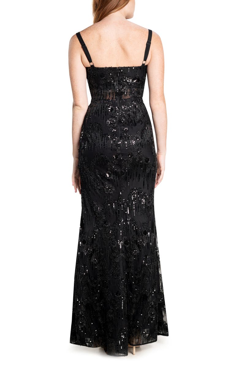 Dress the Population Aria Sequin Gown, Alternate, color, 