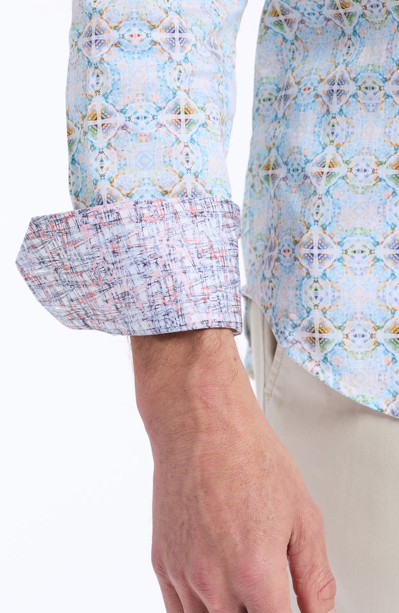 Robert Graham Runnymede Stretch Cotton Button-Up Shirt, Alternate, color, 