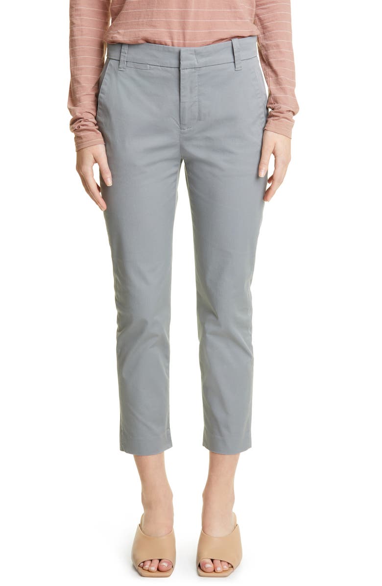 Vince Crop Stretch Cotton Chinos, Main, color,