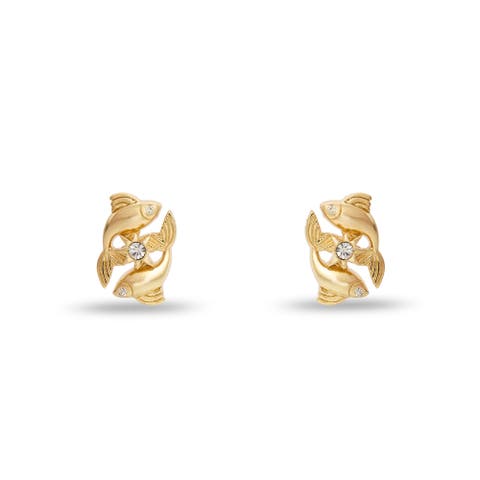 Pisces Zodiac Stud Earrings