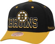 Mitchell & Ness Men's Mitchell & Ness Black/Gold Boston Bruins Backside Script 2-Tone Pro Crown Adjustable Hat