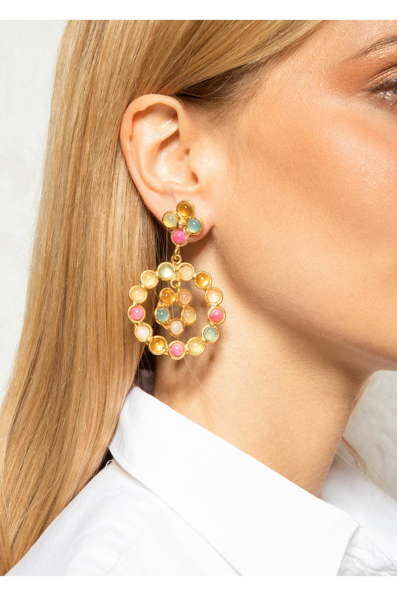 Flower Candies Earrings, Alternate, color, MULTI