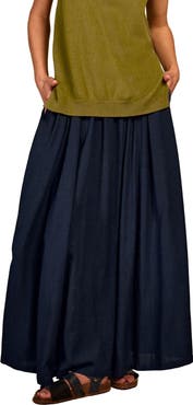 Celtic & Co. Mid Rise Linen-Blend Maxi Skirt