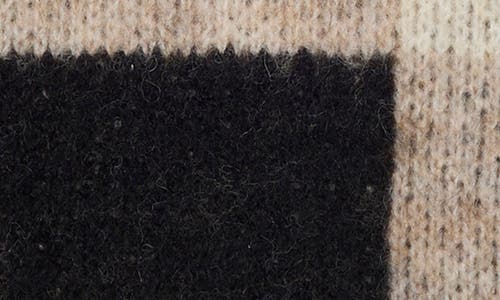 Cole Haan Plaid Cuffed Beanie In Black