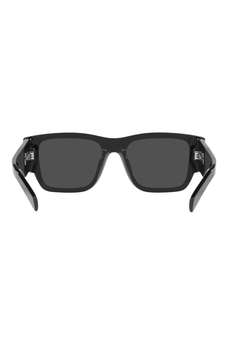 55mm Square Sunglasses, Alternate, color, BLACK