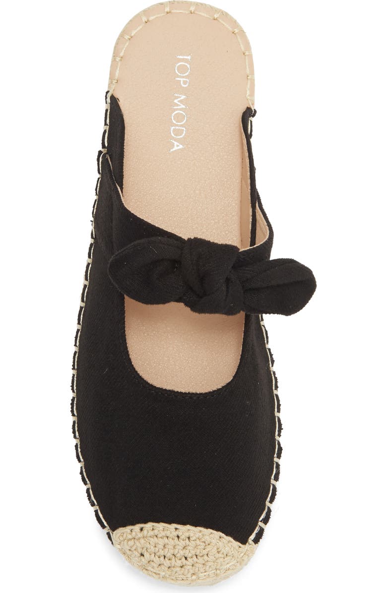 TOP MODA Brussels Denim Mule, Alternate, color, Black Denim