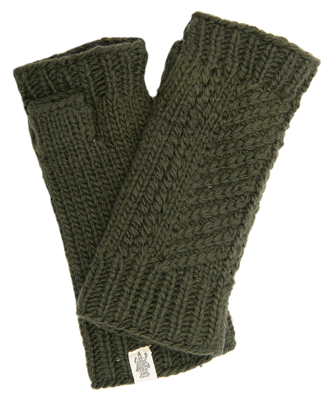 Diagonal Knit Handwarmers