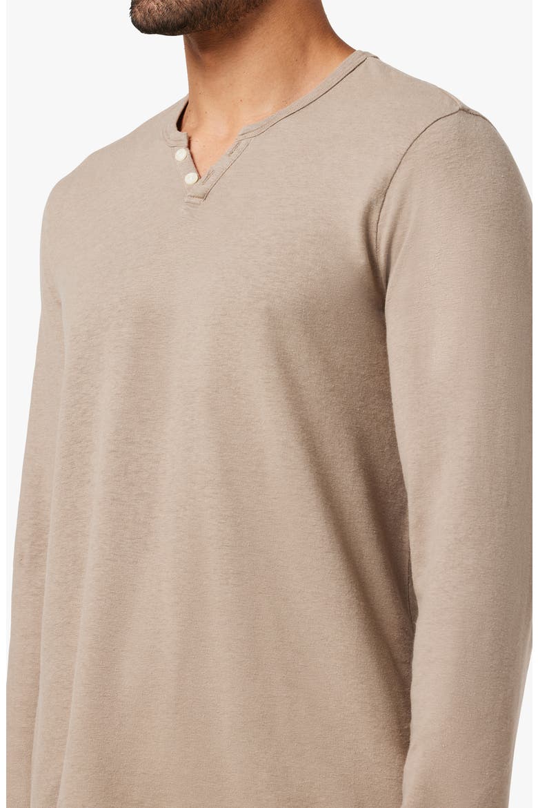 Wintz Hemp & Cotton Henley Top, Alternate, color, ROASTED CASHEW