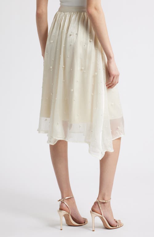 Nikki Lund Elsa Beaded Asymmetric Skirt