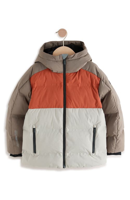 Next Kids' Colorblock Hooded Puffer Jacket In Multi