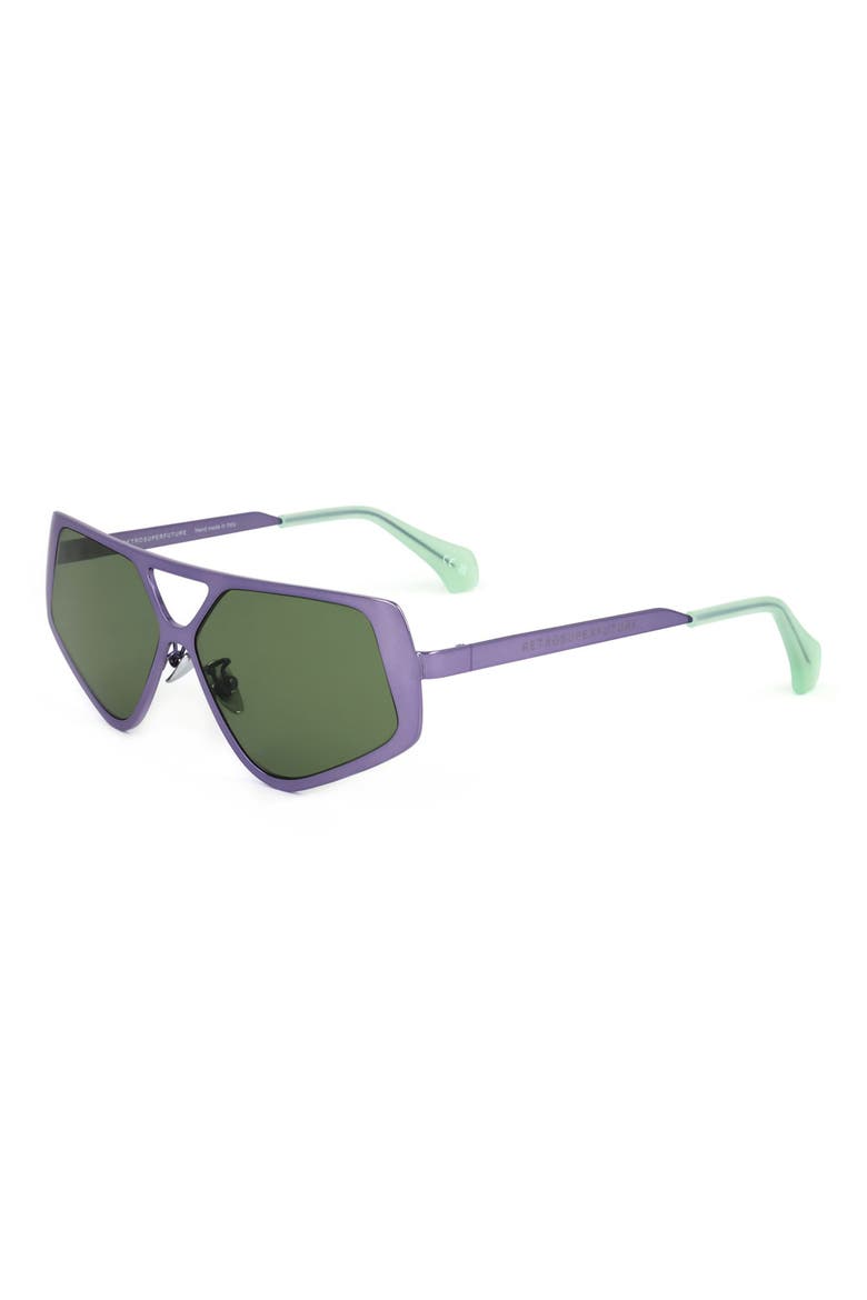 58mm Geometric Sunglasses, Alternate, color, PURPLE