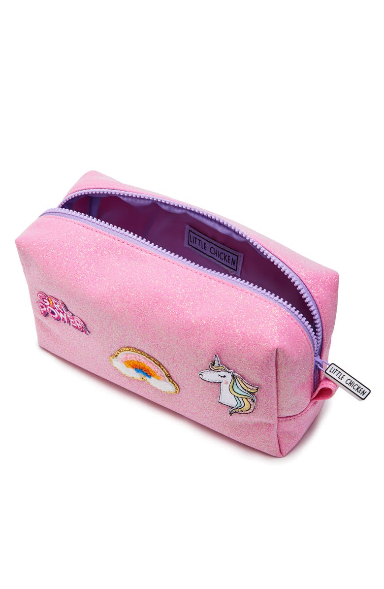 Little Chicken Kids' Patched Pouch, Alternate, color, Pink Glitter