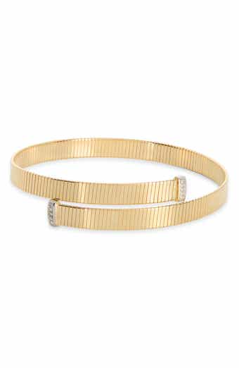 Diamond Ribbed Cuff Bracelet