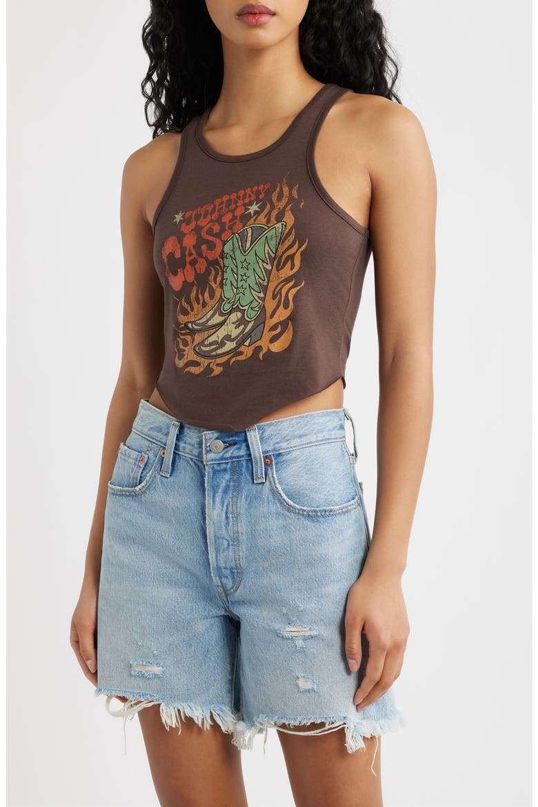 Johnny Cash Graphic Tank, Main, color, BROWN