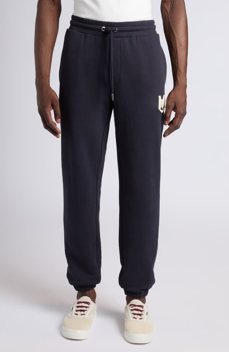 Moncler Logo Patch Joggers, Main, color, Black