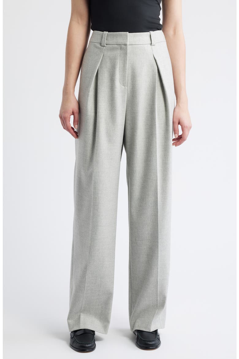 Taflong Pleated Wide Leg Pants, Main, color, LIGHT/ PASTEL GREY