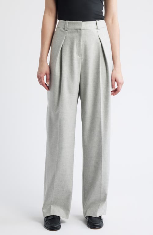 Hugo Boss Boss Orange Taflong Pleated Wide Leg Pants In Gray