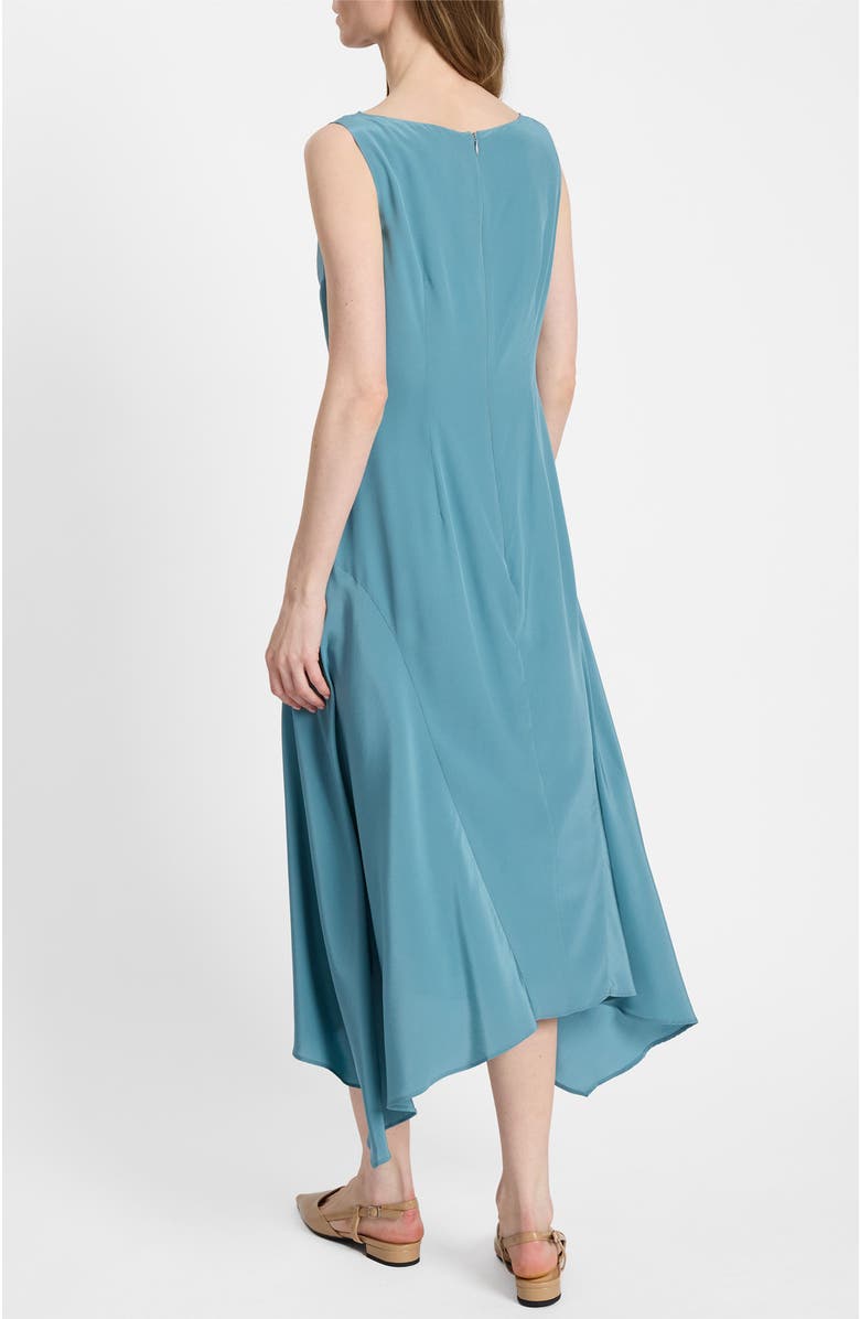 Santorelli Pina Cowl Neck Midi Silk Dress, Alternate, color, Sea Mist