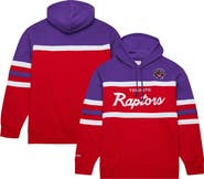 Mitchell & Ness Men's Mitchell & Ness Red/Purple Toronto Raptors Head Coach Pullover Hoodie