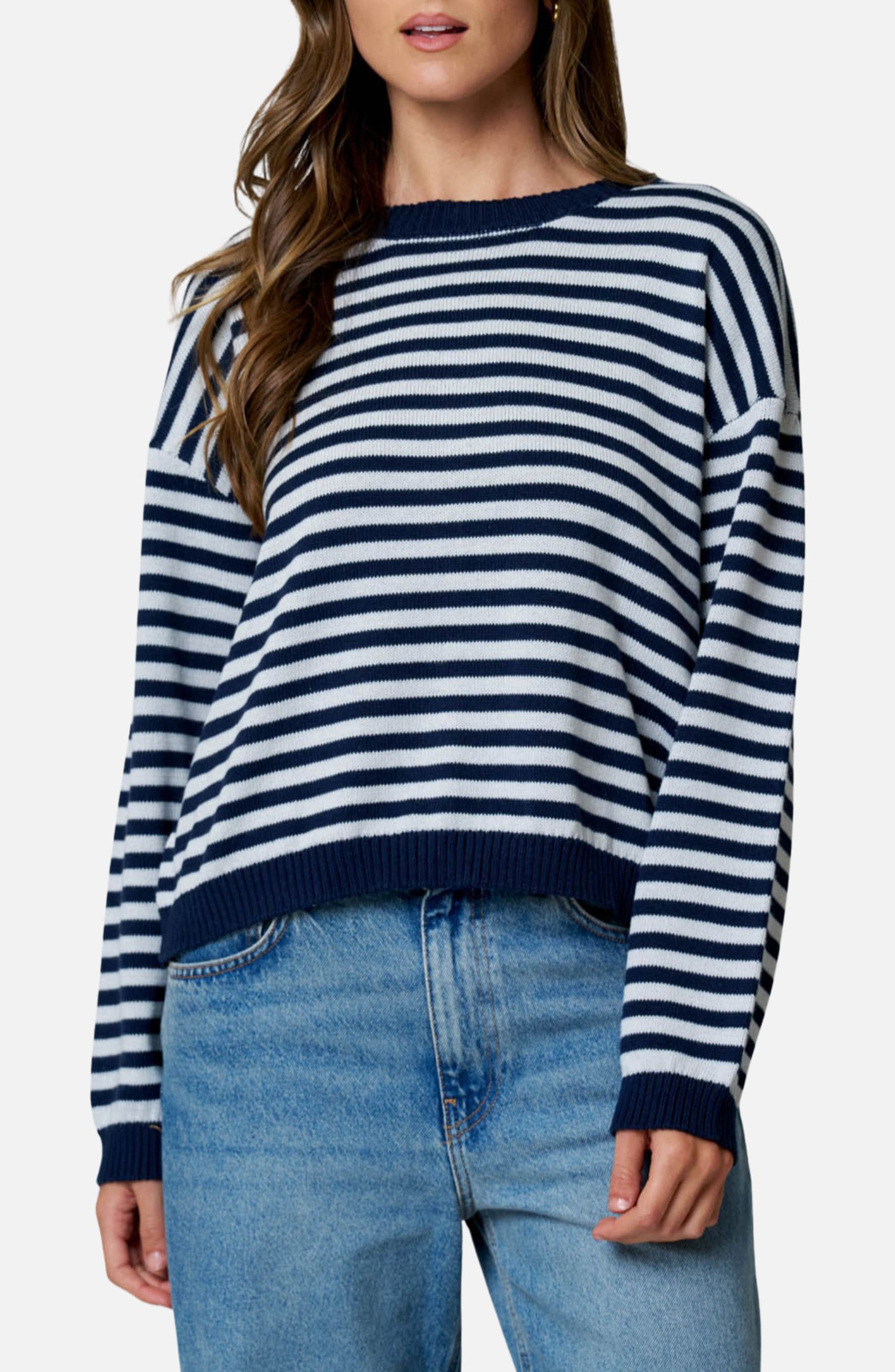 Stripe Cotton Blend Sweater